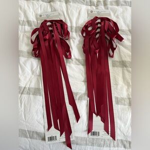 My Texas House Satin Burgundy Bows